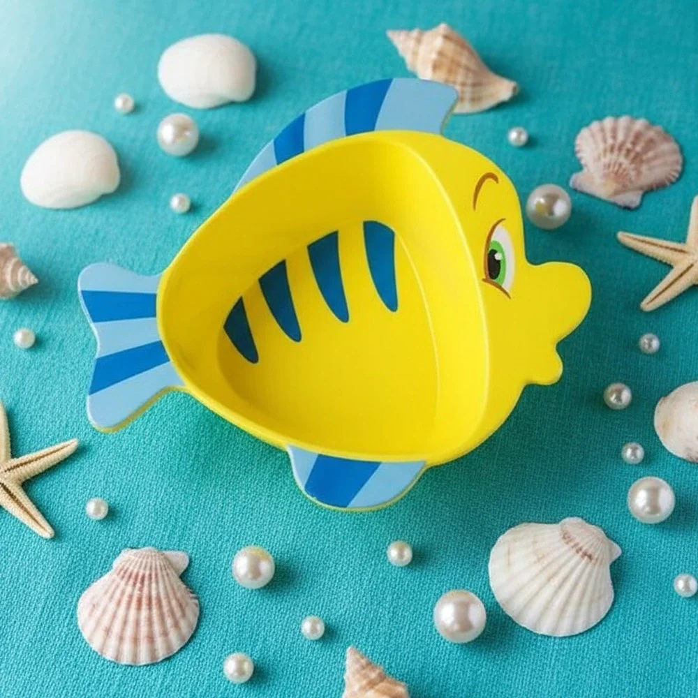 Vintage Disney Flounder Bowl - 2000s Y2K Little Mermaid Plastic Kids Dish